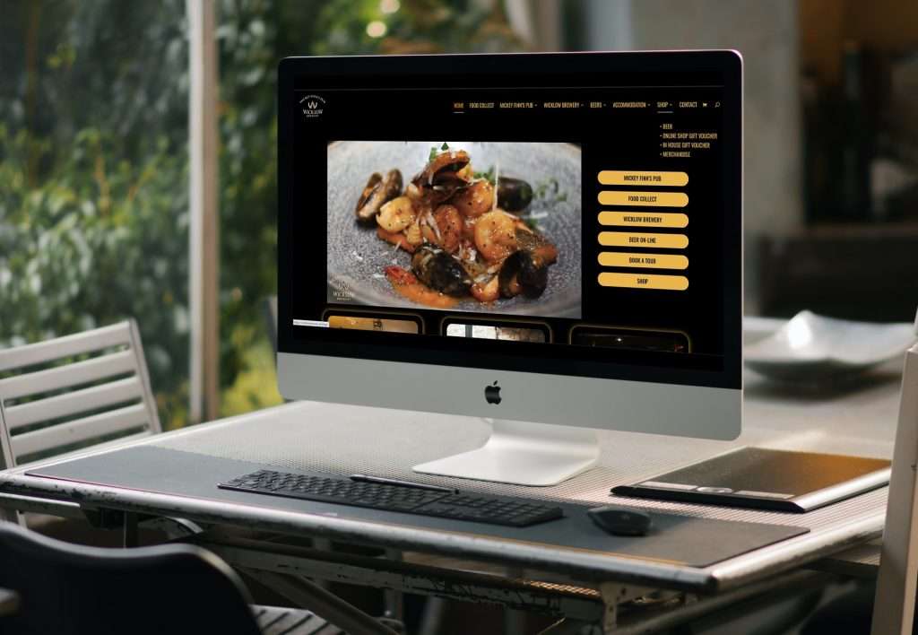professional website design for bar, restaurant & microbrewery in Ireland by C Me Online